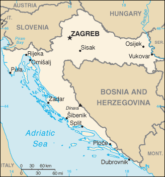 Map of Croatia